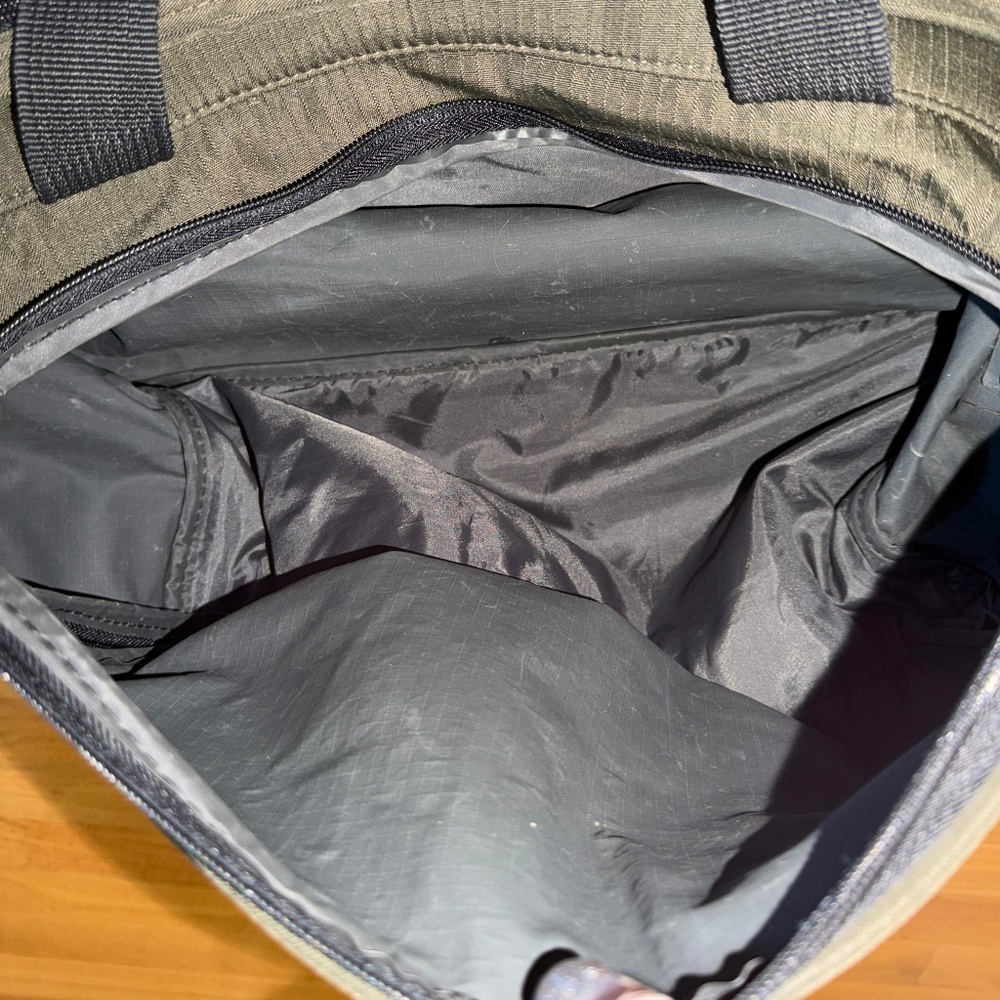 Eddie Bauer Canvas Travel Bag Carry-on Bag Duffel Bag Olive Green - Picture 6 of 15